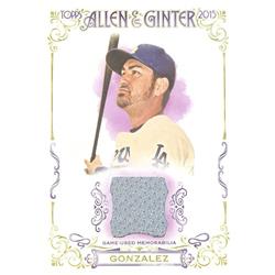 343508 Adrian Gonzalez Player Worn Jersey Patch Baseball Card - Los Angeles Dodgers 2015 Topps Allen & Ginters No. FSRA-AG