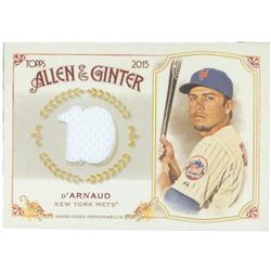 343513 Travis D Arnaud Player Worn Jersey Patch Baseball Card - New York Mets 2015 Topps Allen & Ginters No. FSRB-TD