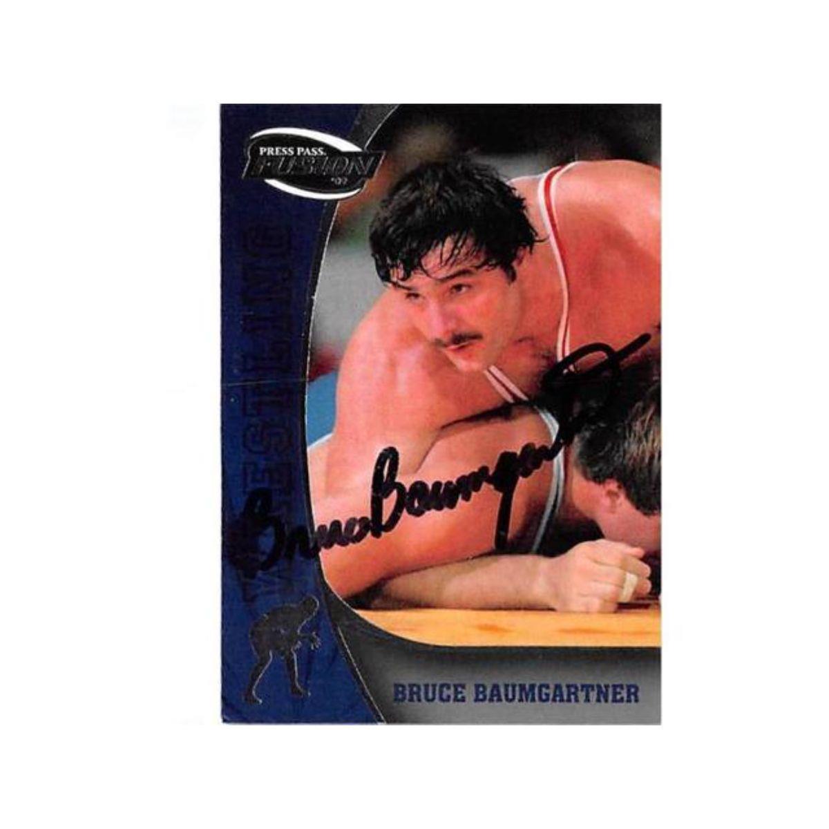Bruce Baumgartner Signed Trading Card - Wrestling USA Olympic Gold 2009 Press Pass Fusion No. 85