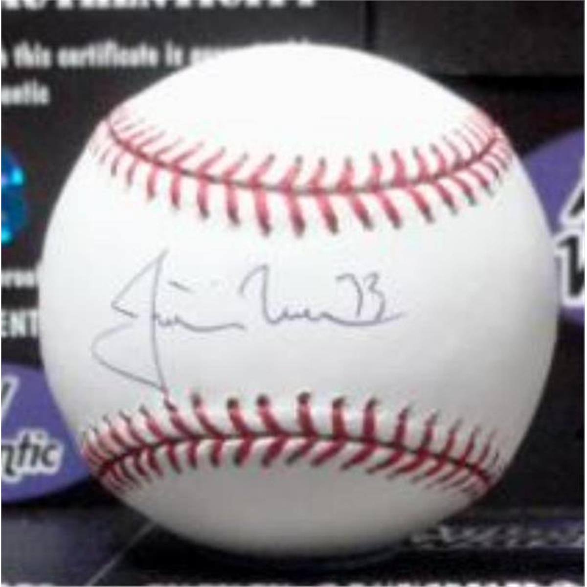 Picture of Autograph Warehouse 343060 Justin Morneau Signed Baseball - OMLB Minnesota Twins AL MVP SC