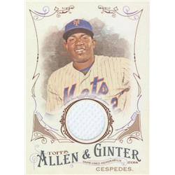 343083 Yoenis Cespedes Player Worn Jersey Patch Baseball Card - New York Mets 2016 Topps Allen & Ginters No. FSRBYC