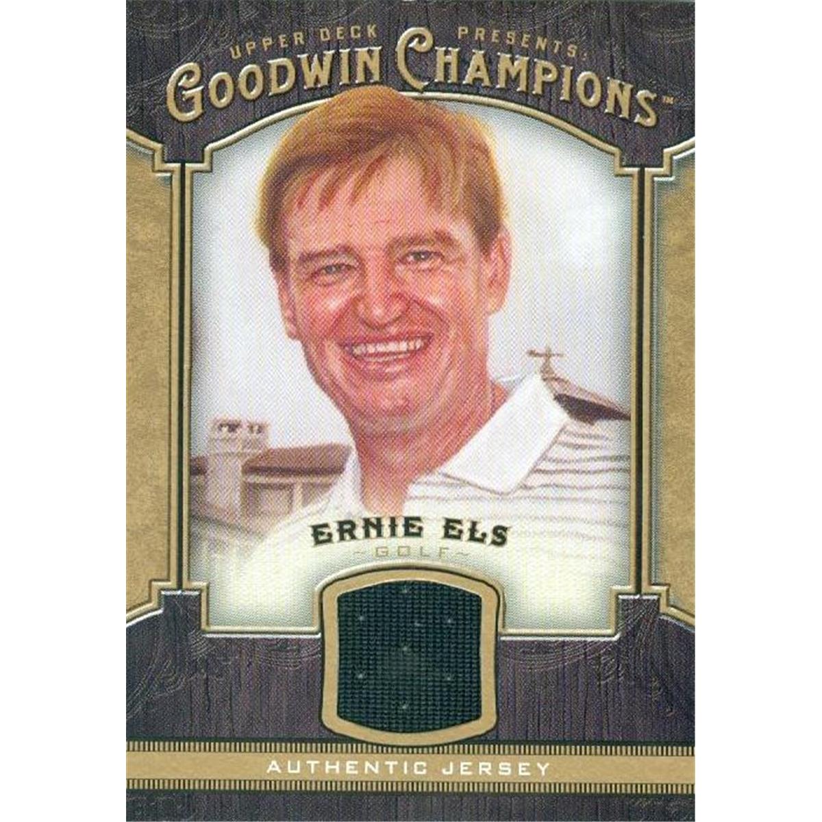 Picture of Autograph Warehouse 343094 Ernie Els Player Worn Jersey Patch Hockey Card - Golf 2014 Upper Deck Goodwin No. MEE
