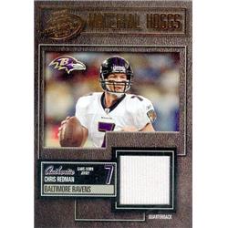 343111 Chris Redman Player Worn Jersey Patch Football Card - Baltimore Ravens 2003 Playoff Material Hoggs No. MH33