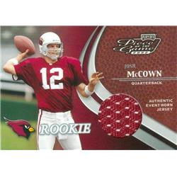 343132 Josh McCown Player Worn Jersey Patch Football Card - Arizona Cardinals 2002 Playoff Piece of The Game No. 104 Rookie