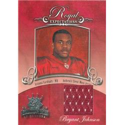 Picture of Autograph Warehouse 343133 Bryant Johnson Player Worn Jersey Patch Football Card - Arizona Cardinals 2003 Donruss Gridiron Kings Royal Expectations No. RE4 Rookie
