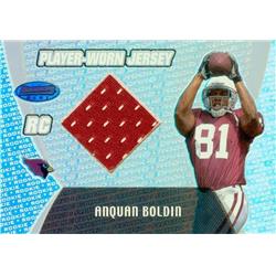 Picture of Autograph Warehouse 343166 Anquan Boldin Player Worn Jersey Patch Football Card - Arizona Cardinals 2003 Bowmans Best No. 104 Rookie