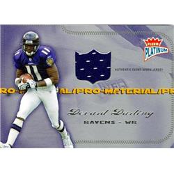343192 Devard Darling Player Worn Jersey Patch Football Card - Baltimore Ravens 2004 Fleer Platinum All Pro No. PMDD LE 27 & 250