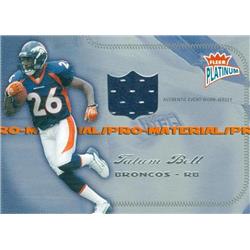 343194 Tatum Bell Player Worn Jersey Patch Football Card - Denver Broncos 2004 Fleer Platinum All Pro No. PMTB LE 26 & 250