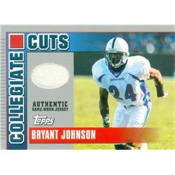 Picture of Autograph Warehouse 343229 Bryant Johnson Player Worn Jersey Patch Football Card - Penn State 2003 Topps Collegiate Cuts No. CCBJ Rookie