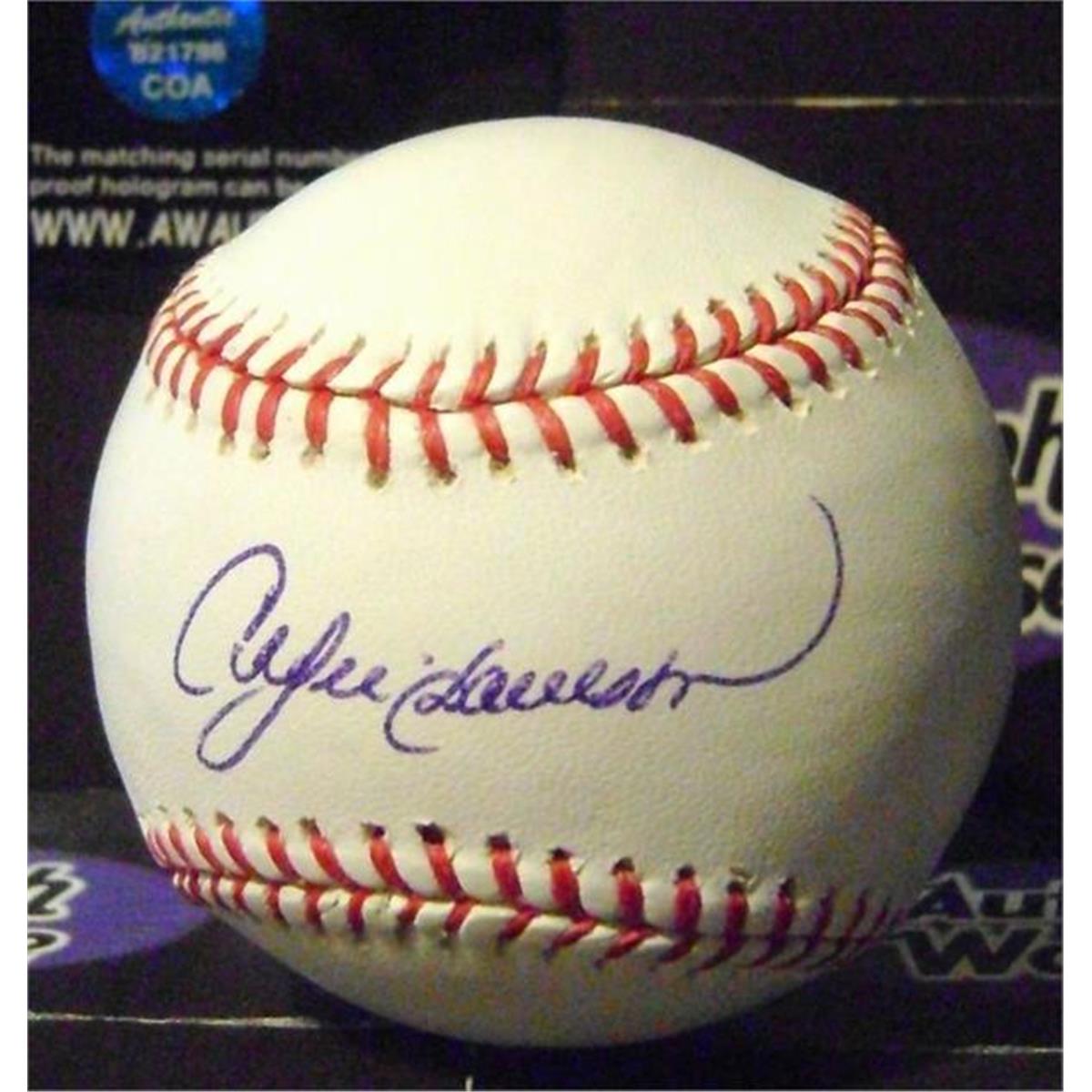281112 Andre Dawson Signed Baseball - OMLB Cubs Expos Legend SC