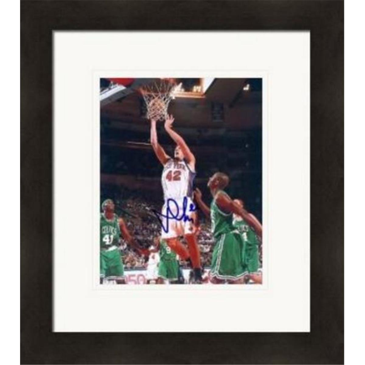 Picture of Autograph Warehouse 312816 8 x 10 in. David Lee Autographed Photo - New York Knicks Matted & Framed