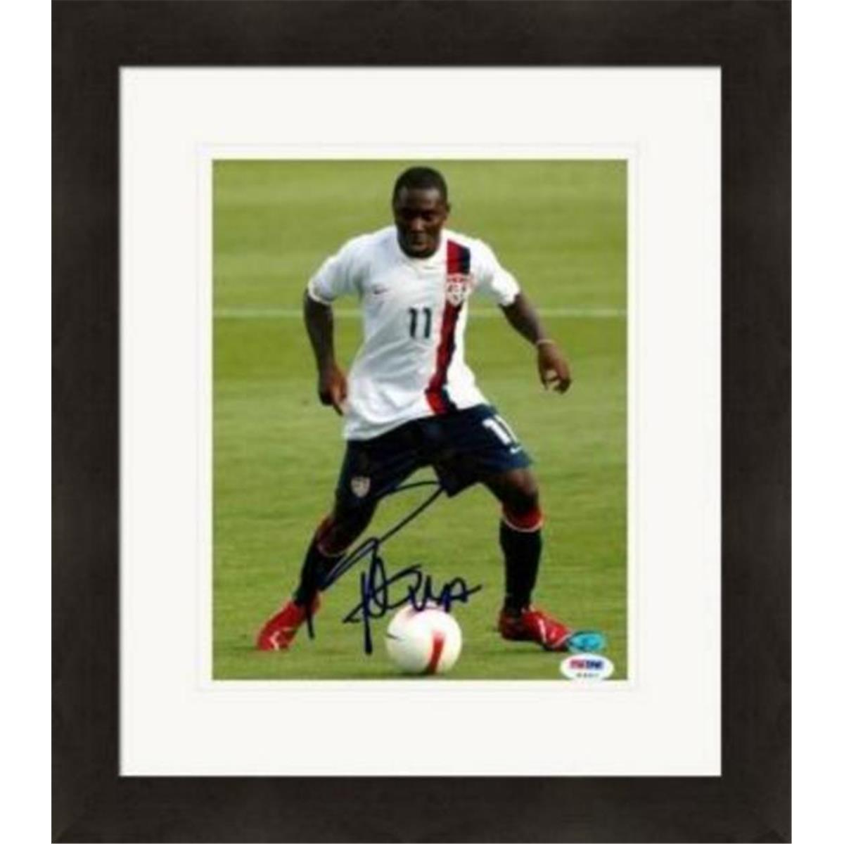 Picture of Autograph Warehouse 312865 8 x 10 in. Freddy Adu Autographed Photo - Soccer PSA Matted & Framed