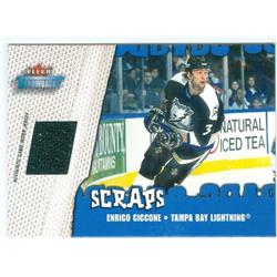 345078 Enrico Ciccone Player Worn Jersey Patch Hockey Card - Tampa Bay Lightning Enforcer 2002 Fleer Throwbacks No. EC1 Scraps -  Autograph Warehouse