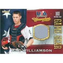 345085 Mac Williamson Player Worn Jersey Patch Baseball Card - Team USA 2014 Panini Collegiate Game Gear No. 56 Rookie -  Autograph Warehouse