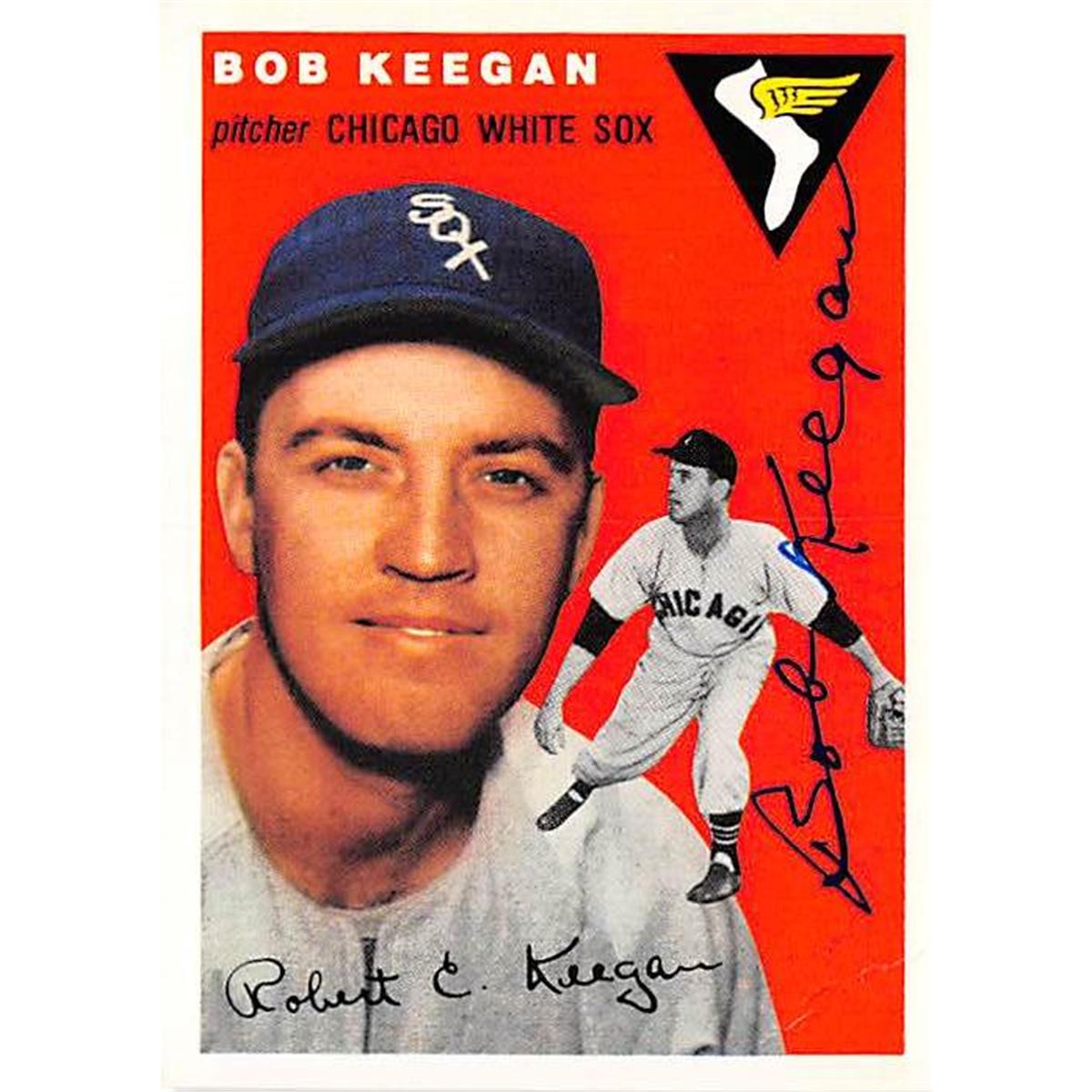 345169 Bob Keegan Signed Baseball Card - Chicago White Sox 1994 Topps Archives 1954 No. 100