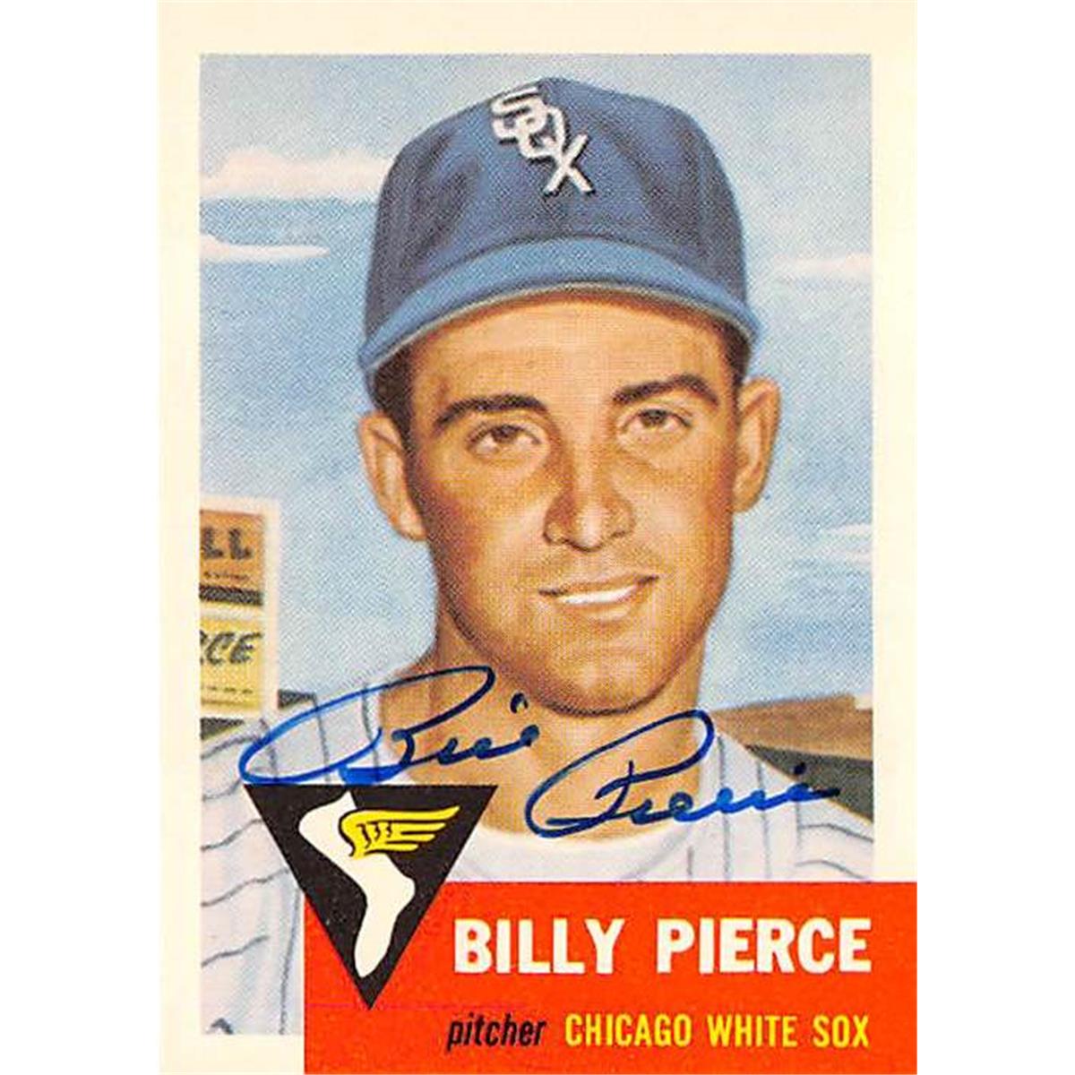 345173 Billy Pierce Signed Baseball Card - Chicago White Sox 1991 Topps Archives 1953 No. 143