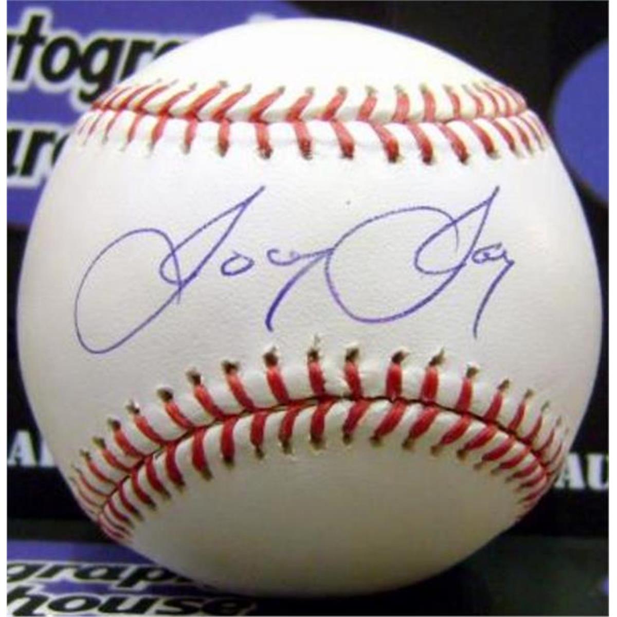 Picture of Autograph Warehouse 345187 Joey Jay Autographed Baseball - OMLB Milwaukee Braves Cincinnati Reds 1st Little Leaguer to Make MLB
