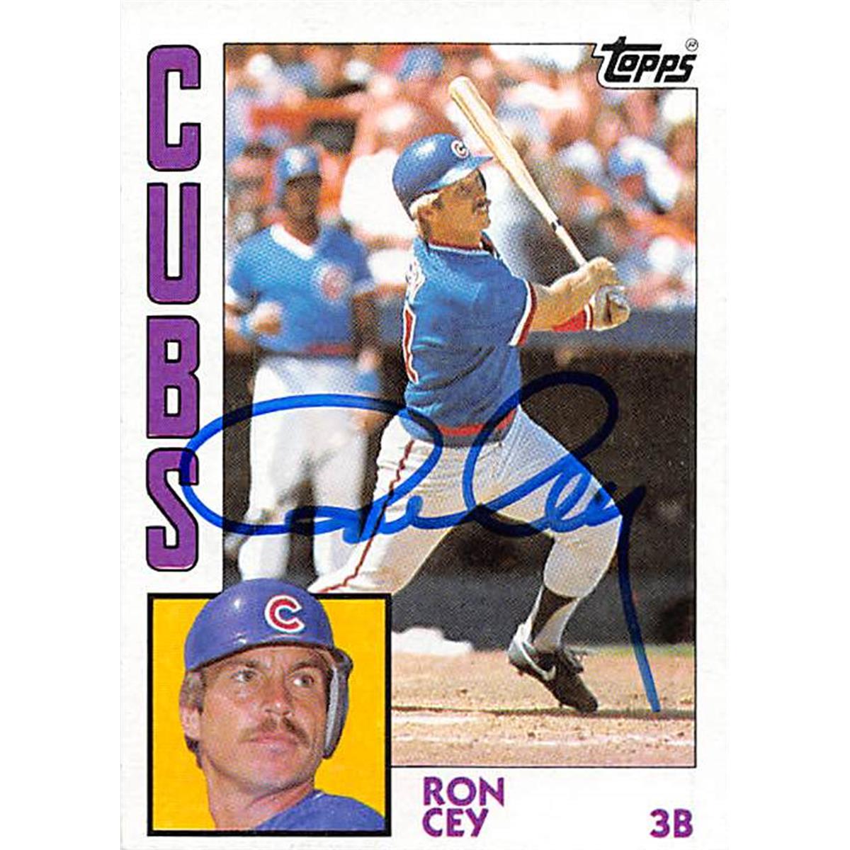 344754 Ron Cey Autographed Baseball Card - Chicago Cubs, SC 1984 Topps No. 357
