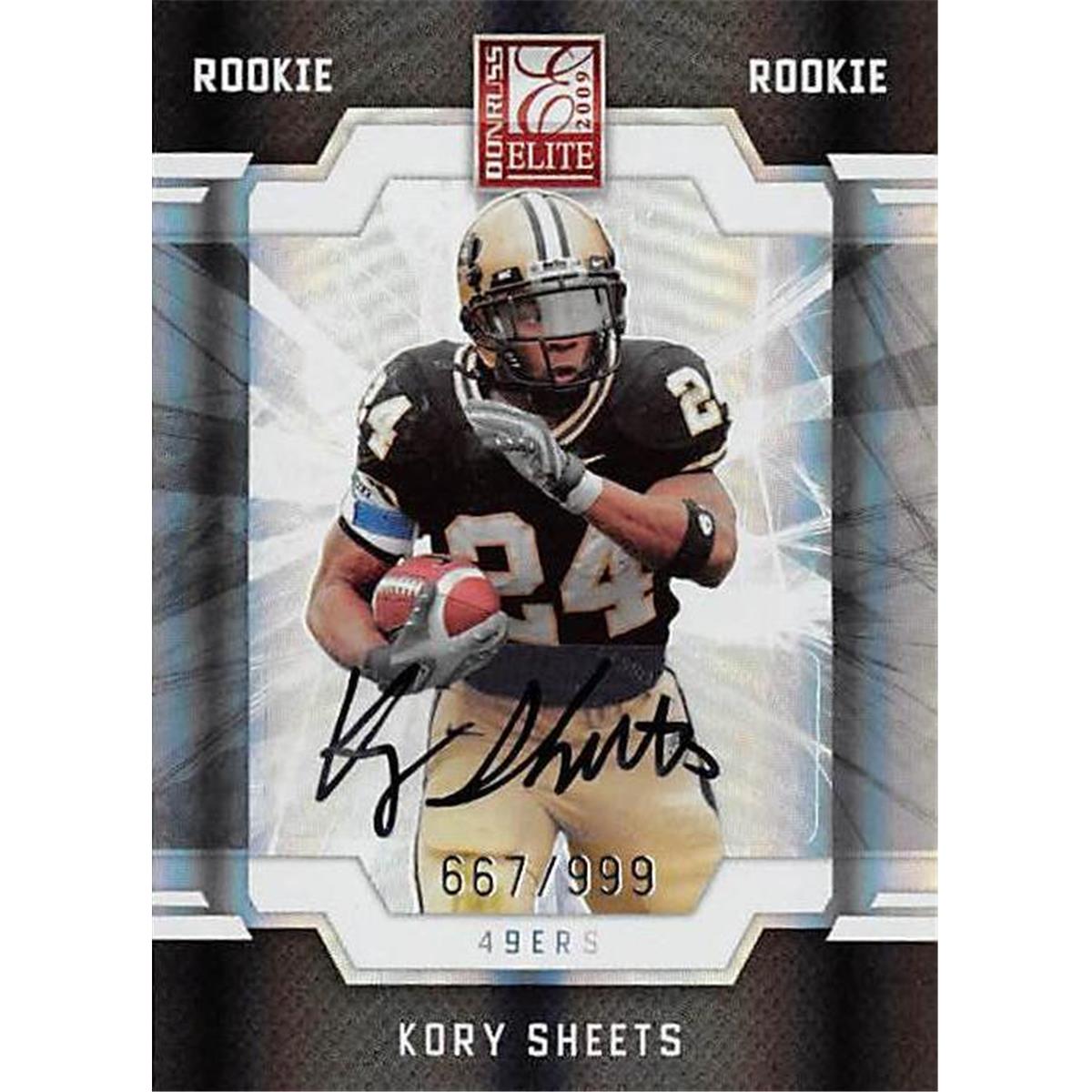 Picture of Autograph Warehouse 344821 Kory Sheets Autographed Football Card - Purdue Boilermakers 2009 Donruss Elite No. 158 Rookie