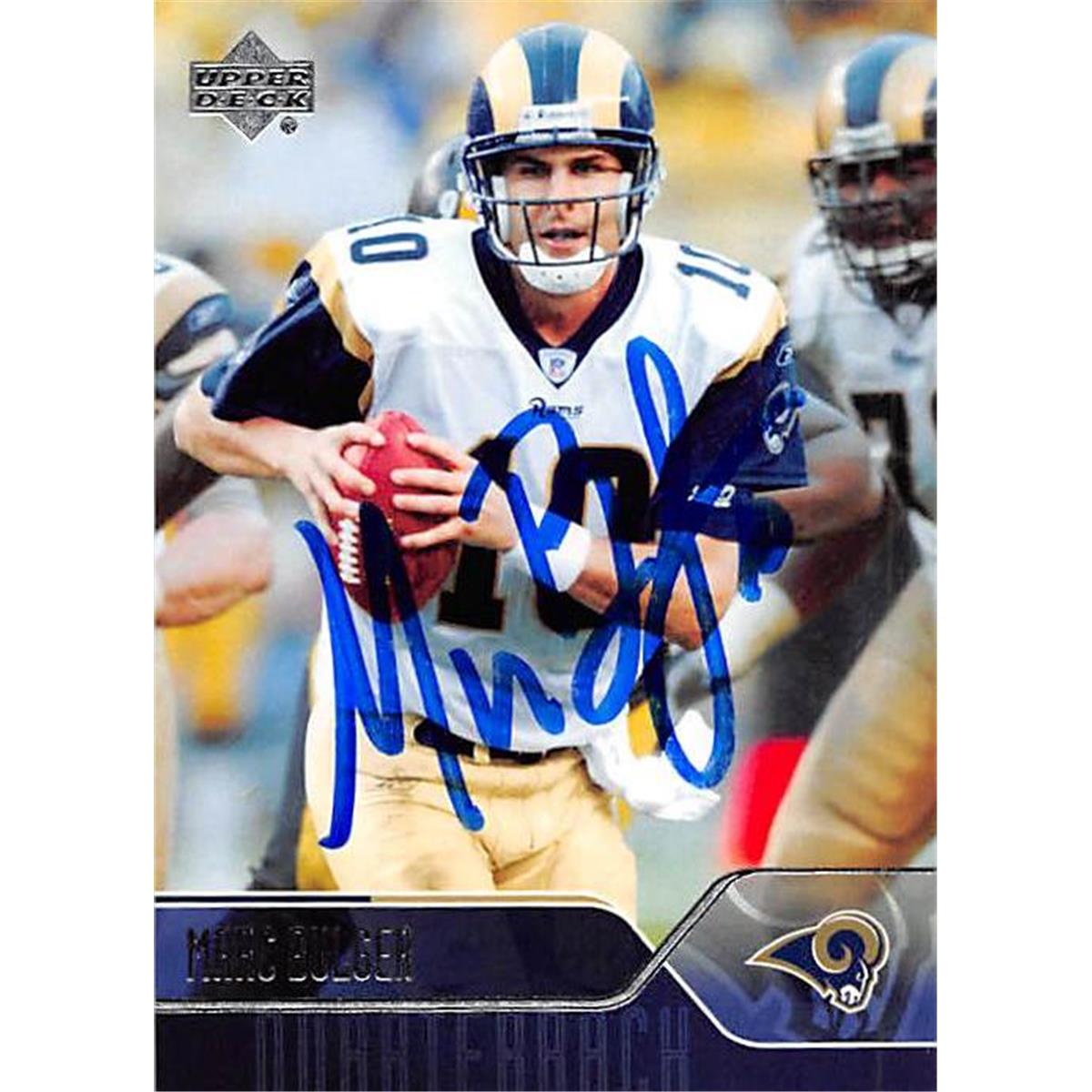 Picture of Autograph Warehouse 344857 Marc Bulger Autographed Football Card - St. Louis Rams, SC 2004 Upper Deck No. 177