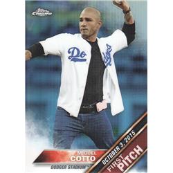 Picture of Autograph Warehouse 344898 Miguel Cotto Trading Card - Puerto Rican Boxer 2016 Topps Chrome Refractor No. FPC17 Los Angeles Dodgers First Pitch