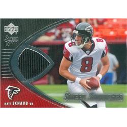 Picture of Autograph Warehouse 344915 Matt Schaub Player Worn Jersey Patch Football Card - Atlanta Falcons 2004 Upper Deck Sweet Spot No. SWMS Rookie