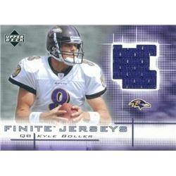 Picture of Autograph Warehouse 344916 Kyle Boller Player Worn Jersey Patch Football Card - Baltimore Ravens 2003 Upper Deck Finite No. FJKB Rookie