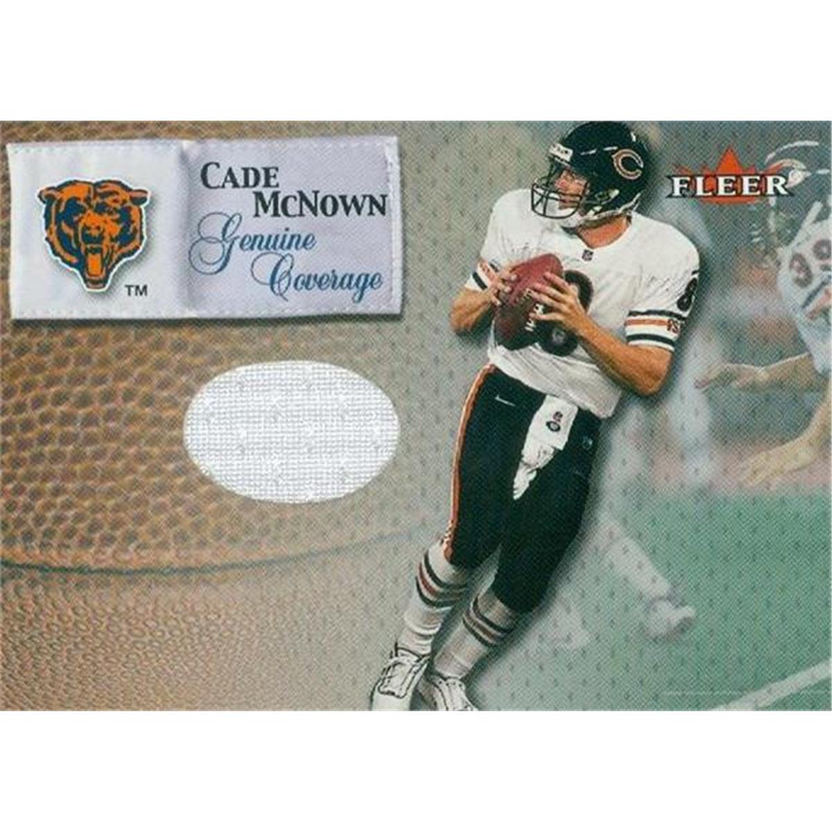 344956 Cade McNown Player Worn Jersey Patch Football Card - Chicago Bears 2000 Fleer Genuine Coverage