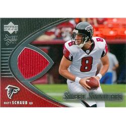 Picture of Autograph Warehouse 344976 Matt Schaub Player Worn Jersey Patch Football Card - Atlanta Falcons 2004 Upper Deck Sweet Swatches No. SWMS
