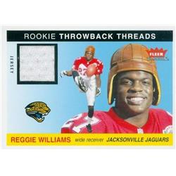Picture of Autograph Warehouse 345016 Reggie Williams Player Worn Jersey Patch Football Card - Jacksonville Jaguars 2004 Fleer Tradition Threads No. TTRW3