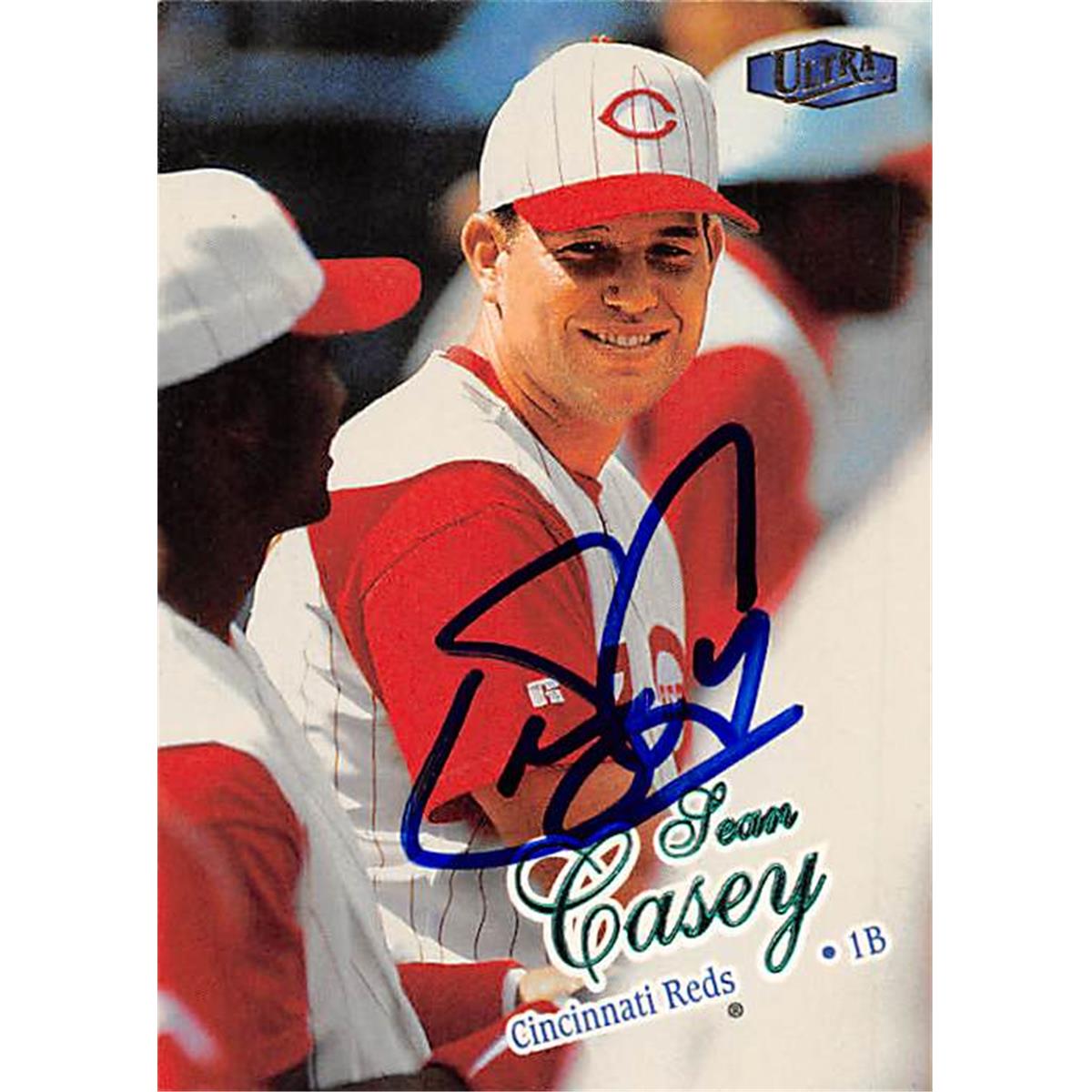 Picture of Autograph Warehouse 376976 Sean Casey Autographed Baseball Card 1998 Fleer Ultra No. 351