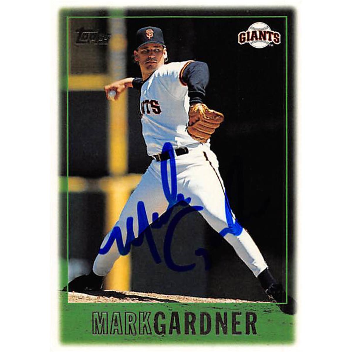 Picture of Autograph Warehouse 377081 Mark Gardner Autographed Baseball Card 1997 Topps No. 52