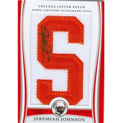 Picture of Autograph Warehouse 377202 Jeremiah Johnson Autographed Player College Letter Patch Football Card 2009 Topps No. LAPJJ LE 81-100