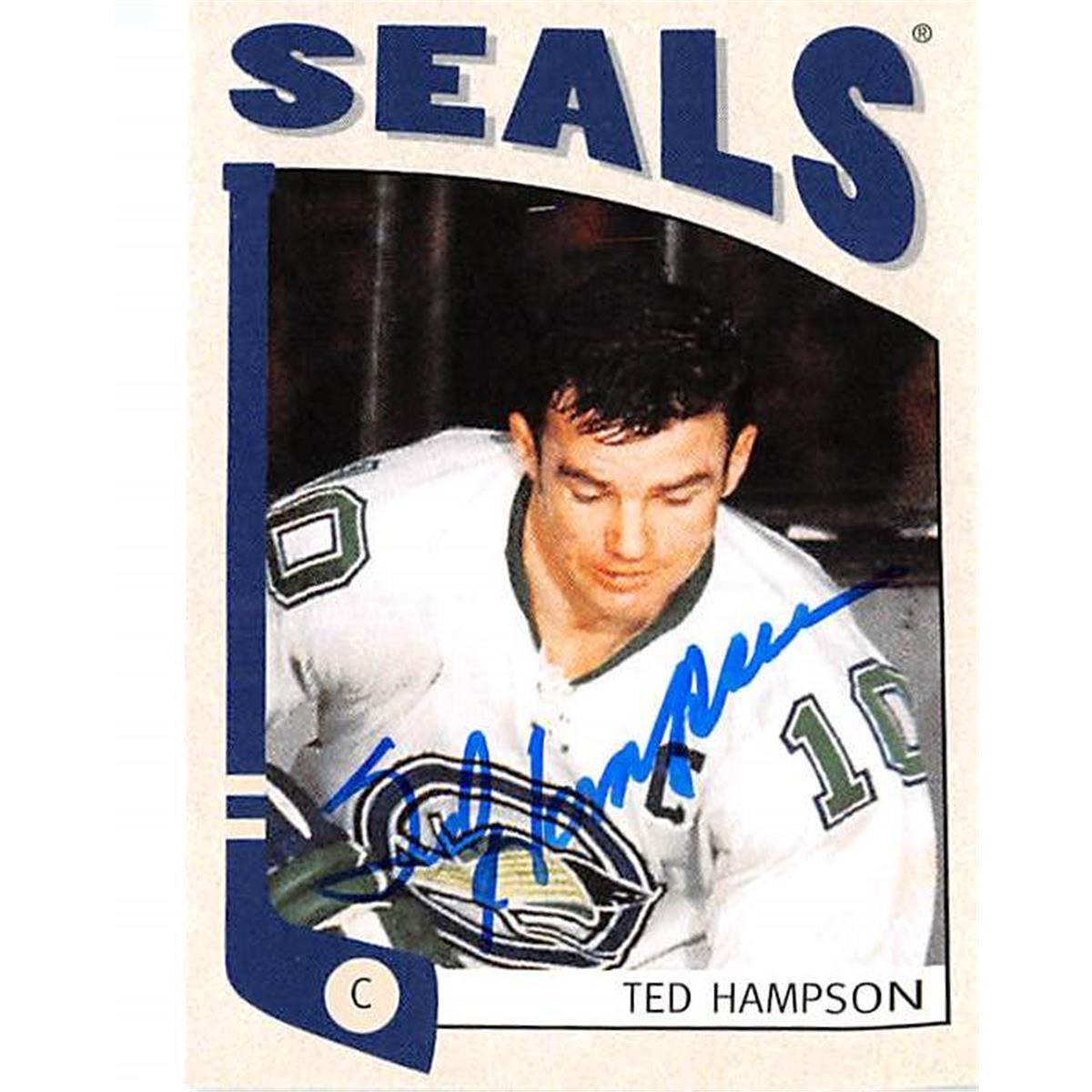 377275 Ted Hampson Autographed Hockey Card 2005 In The Game No. 262