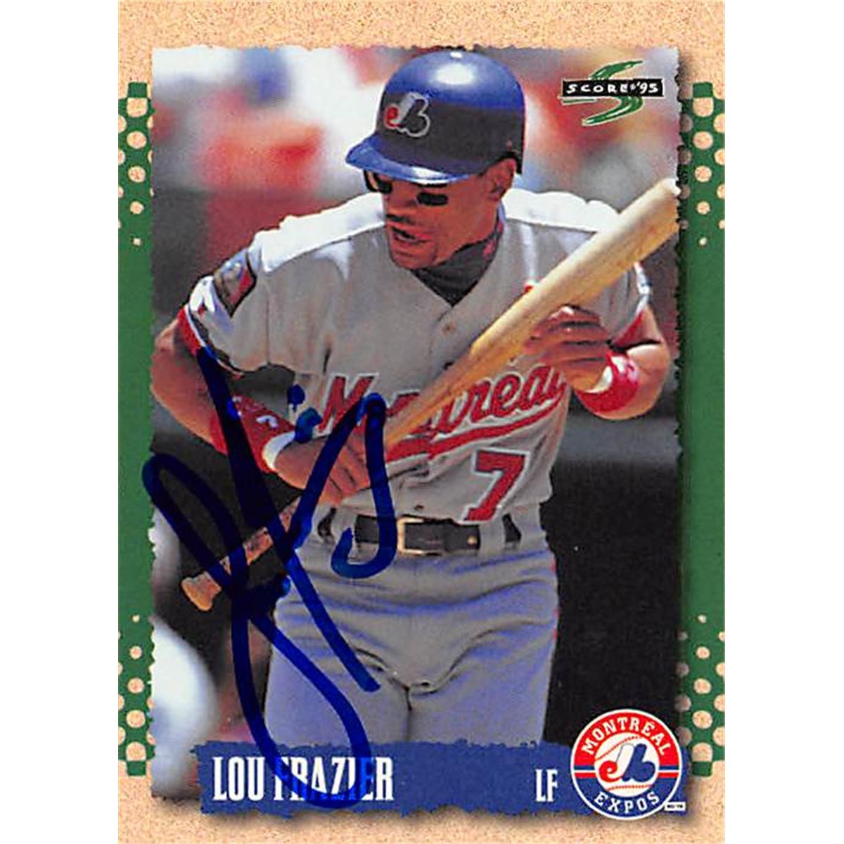 Picture of Autograph Warehouse 377817 Lou Frazier Autographed Baseball Card 1995 Score No. 135