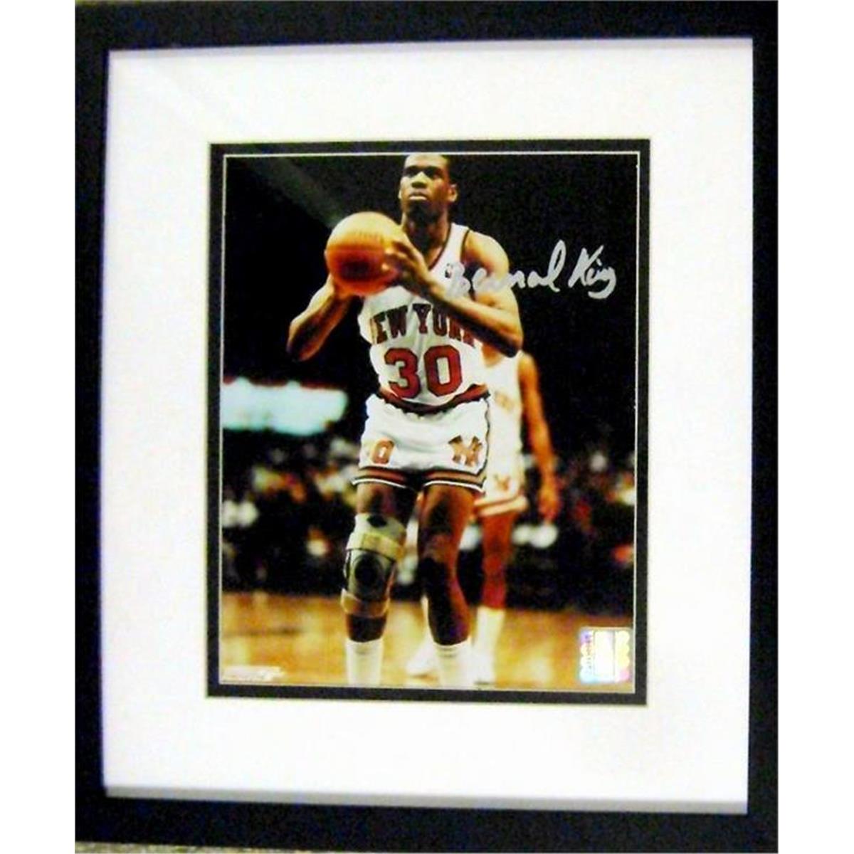 Picture of Autograph Warehouse 376949 8 x 10 in. Bernard King Autographed Photo Image No. 4 Matted Framed