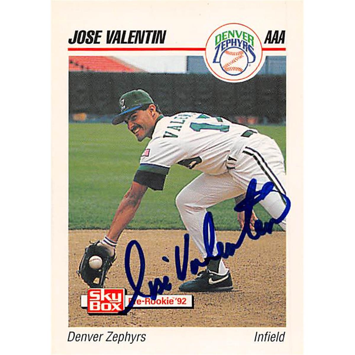376990 Jose Valentin Autographed Baseball Card 1992 Impel Pre Rookie No. 72 -  Autograph Warehouse