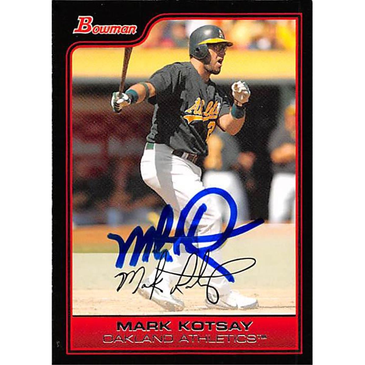 377153 Mark Kotsay Autographed Baseball Card 2006 Bowman No. 137