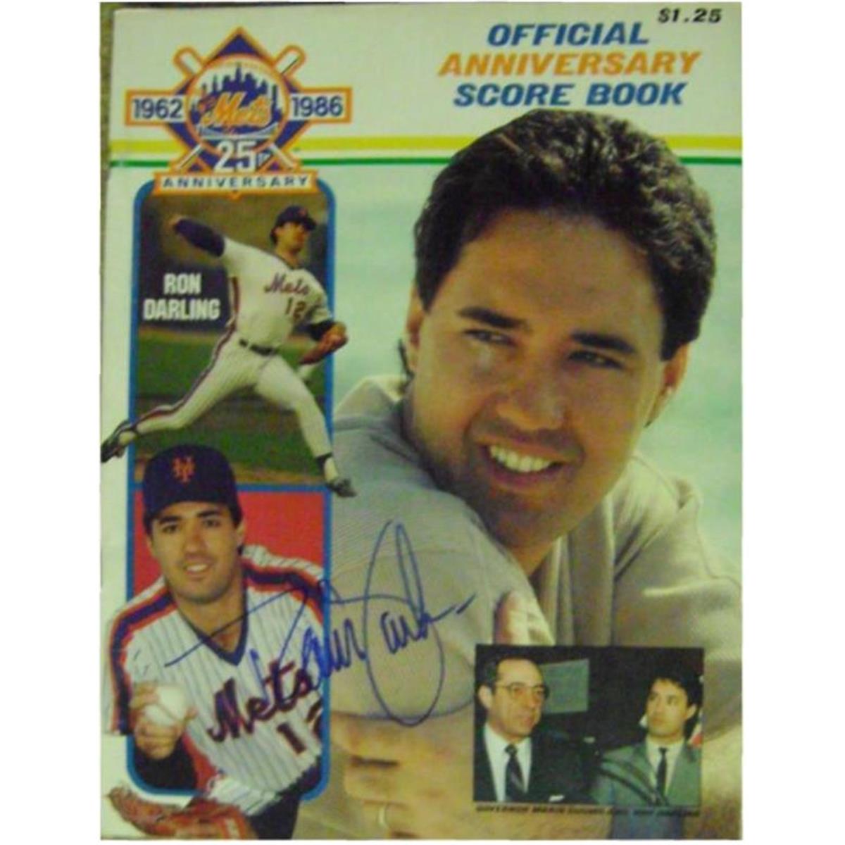 377530 Ron Darling Autographed Magazine Score Book 1986