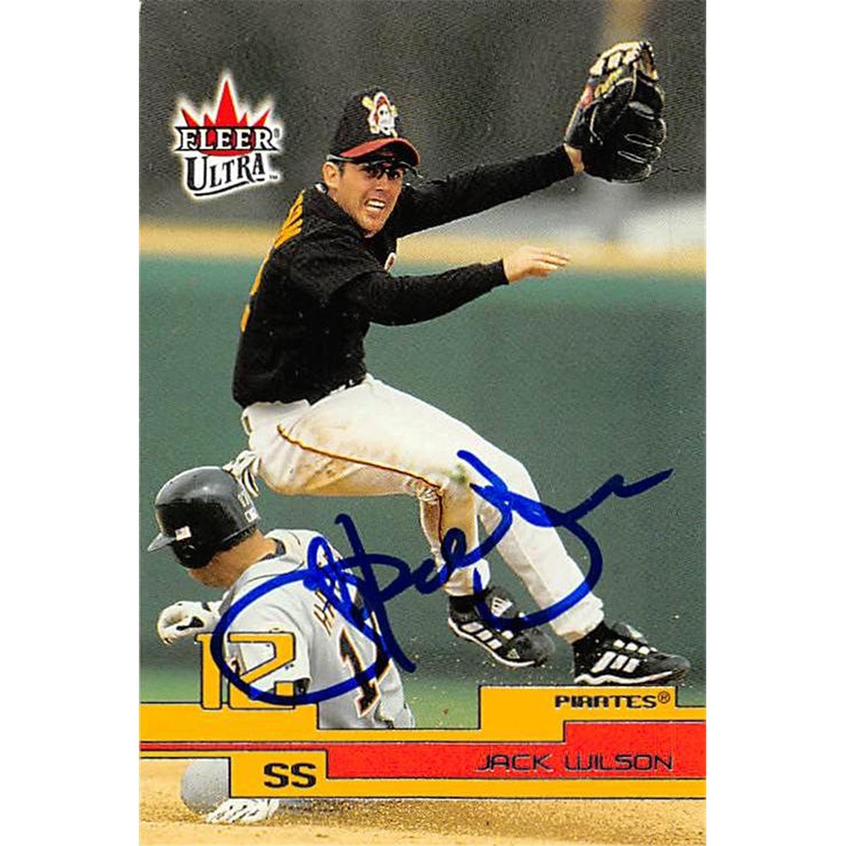 377774 Jack Wilson Autographed Baseball Card - 2003 Fleer Ultra No. 196