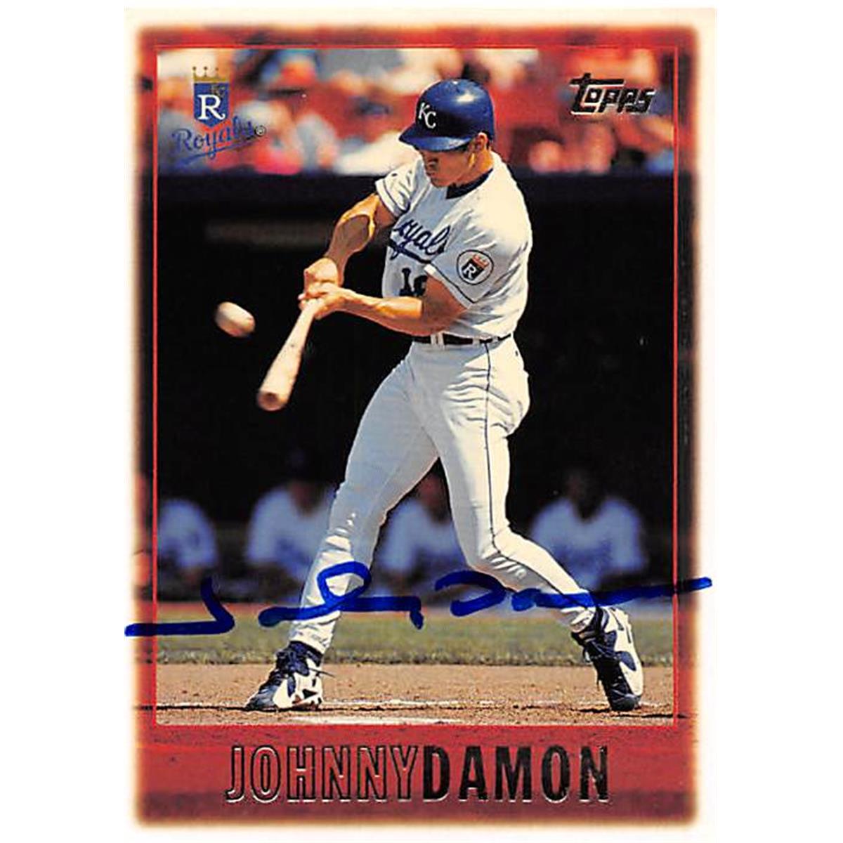 Picture of Autograph Warehouse 377882 Johnny Damon Autographed Baseball Card - 1997 Topps No. 196