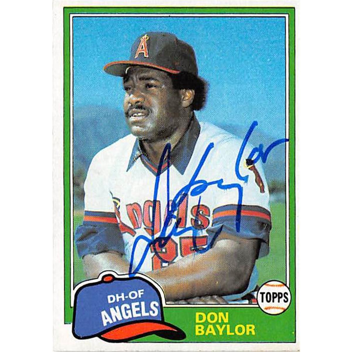 365519 Don Baylor Autographed Baseball Card - 1981 Topps No. 580