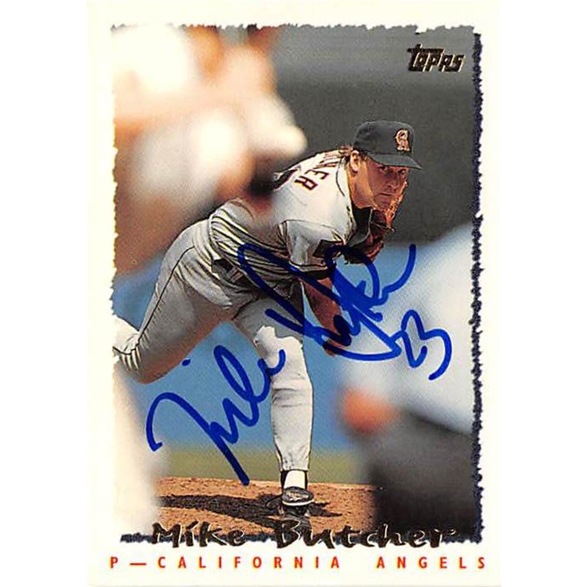 Picture of Autograph Warehouse 365591 Mike Butcher Autographed Baseball Card - 1995 Topps No. 368