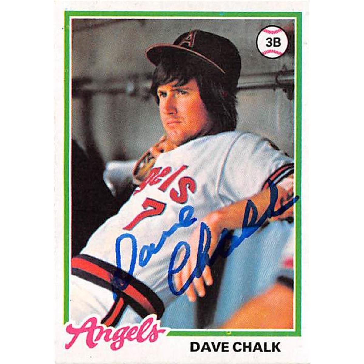 365636 Dave Chalk Autographed Baseball Card - 1978 Topps No. 178