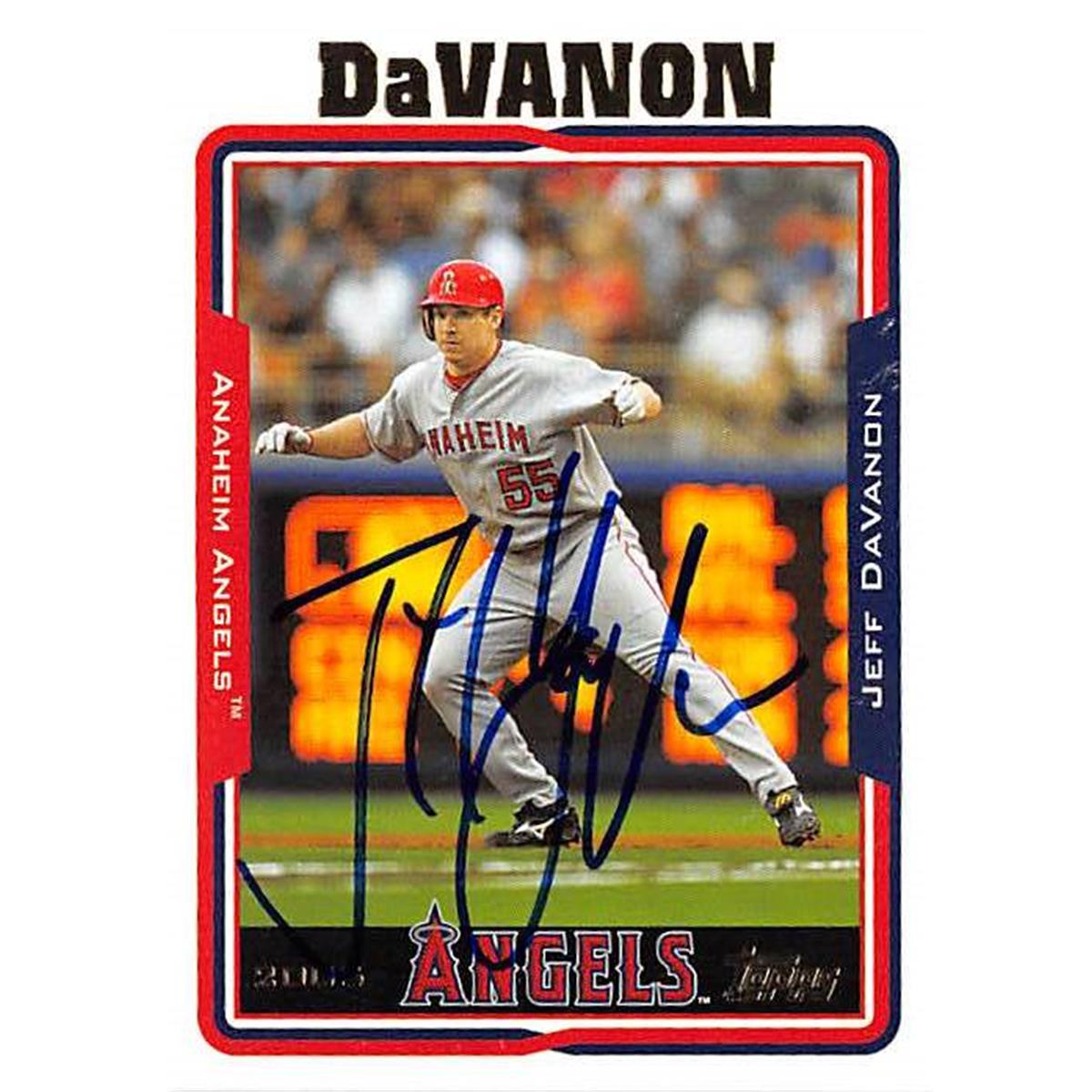 365657 Jeff Davanon Autographed Baseball Card - 2005 Topps No. 45