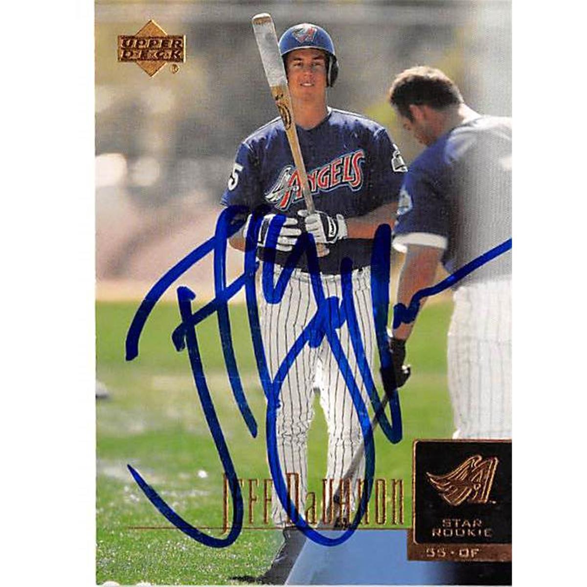 365664 Jeff Davanon Autographed Baseball Card - 2000 Upper Deck No. 1 Rookie