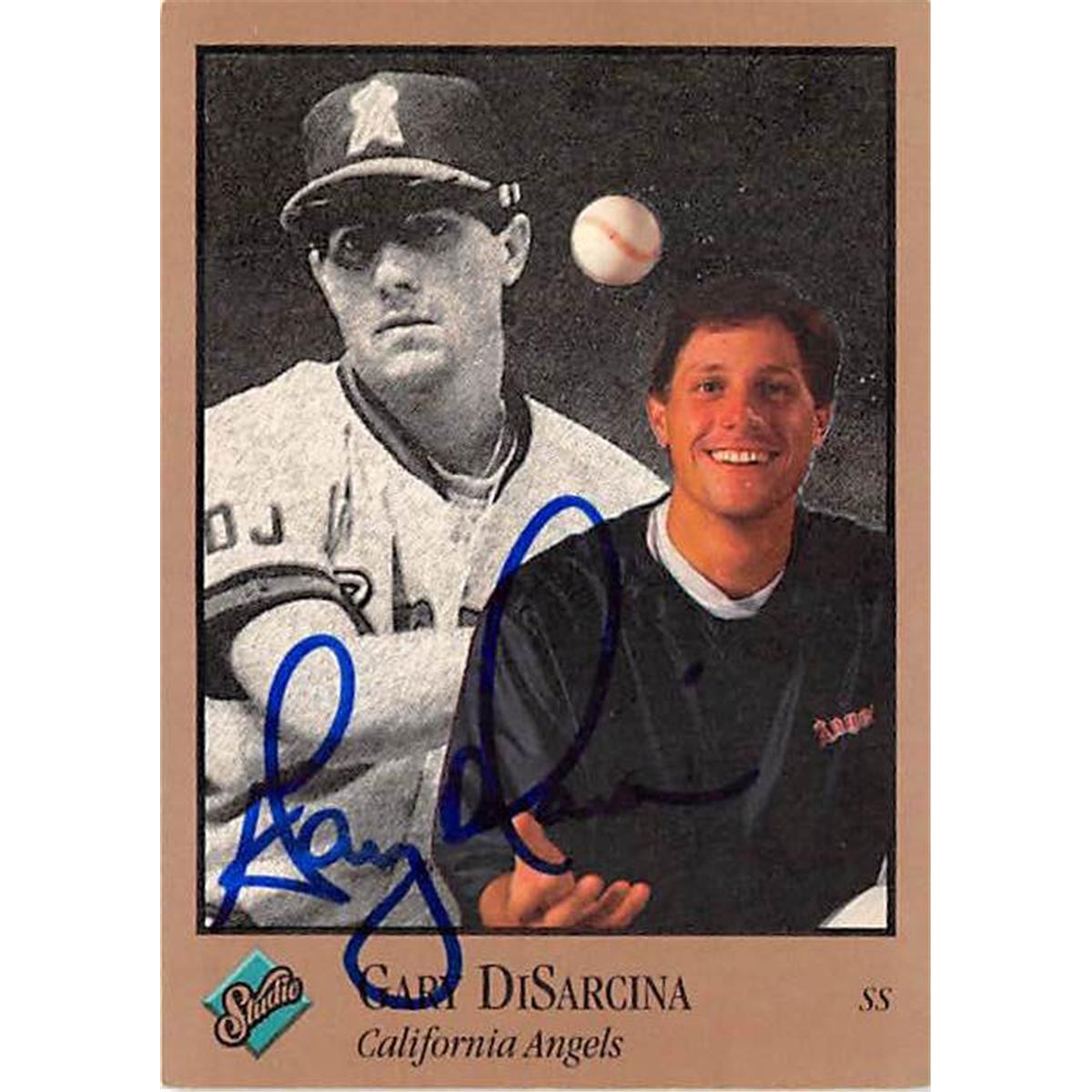 Picture of Autograph Warehouse 365696 Gary Disarcina Autographed Baseball Card - 1992 Donruss Studio No. 144