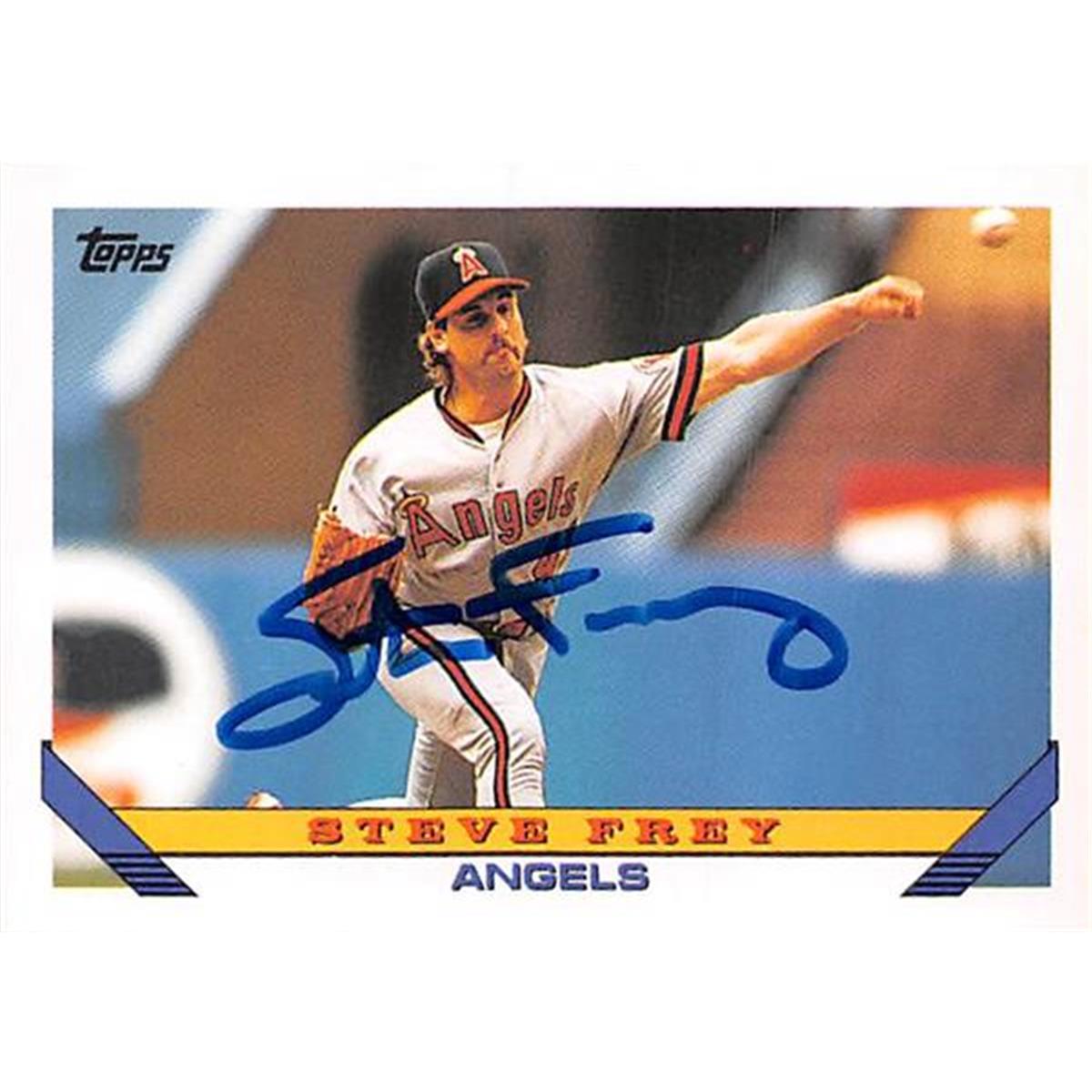 Picture of Autograph Warehouse 365787 Steve Frey Autographed Baseball Card - 1993 Topps No. 728