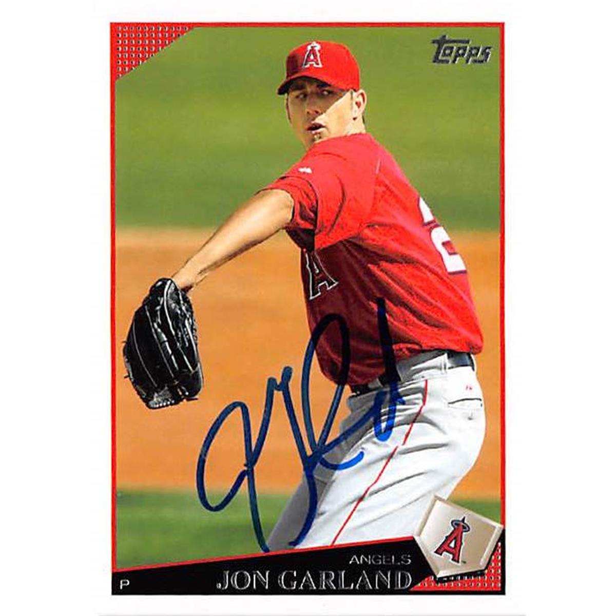 Picture of Autograph Warehouse 365813 Jon Garland Autographed Baseball Card - 2009 Topps No. 187