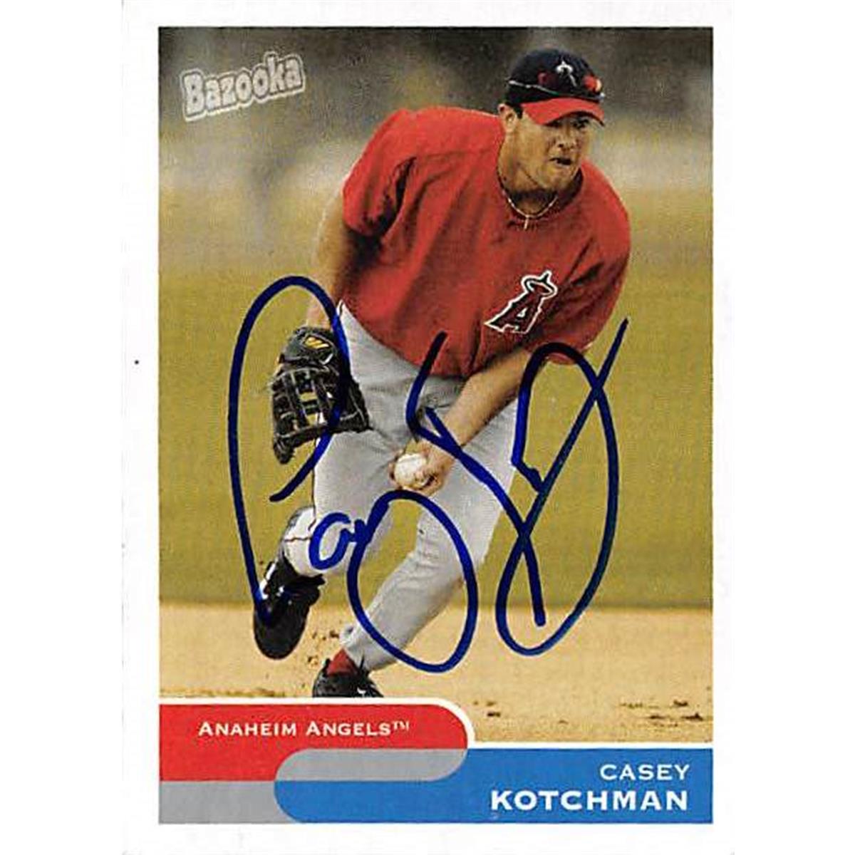 Picture of Autograph Warehouse 365964 Casey Kotchman Autographed Baseball Card - 2004 Topps Bazooka No. 248 Mini